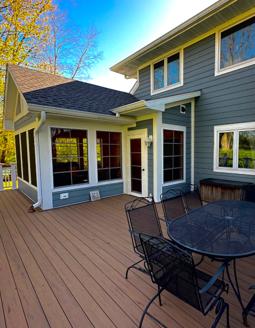 custom deck in a property